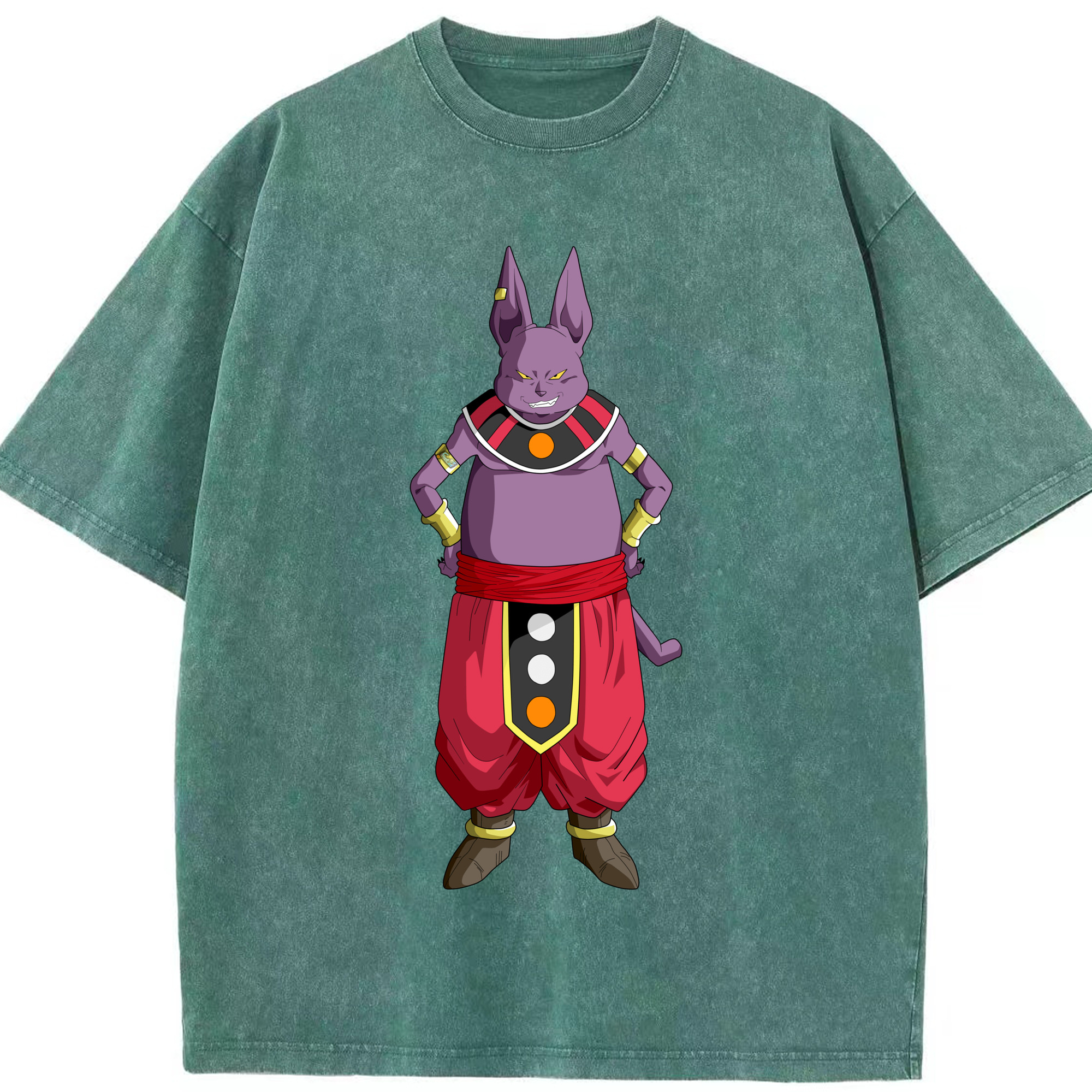 （画像用） ドラゴンボール シャンパ DRAGON BALL Champa 綿100% ヴィンテージ風 半袖Tシャツ（フロントプリント）